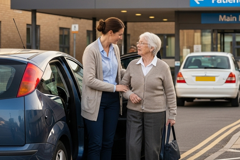 Support for carers: helping an older kidney patient arrive at a Manchester hospital